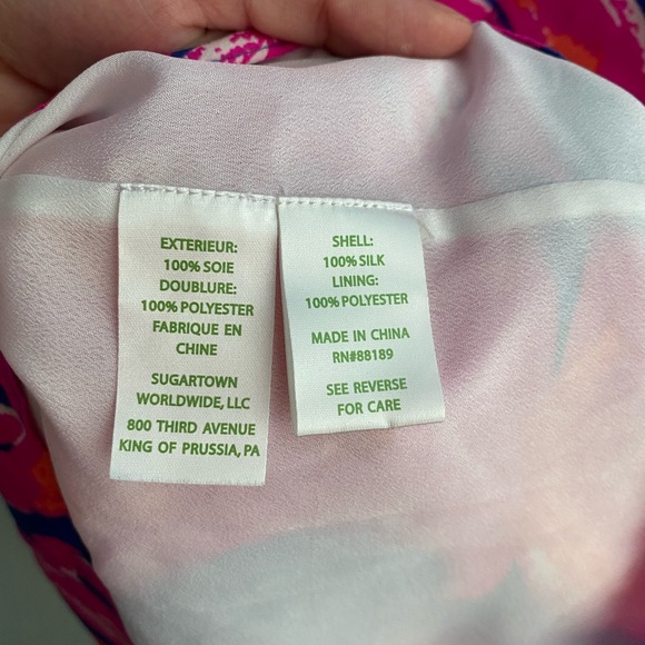 Lilly Pulitzer Jackie Silk Shift Dress sz Small - Picture 5 of 7